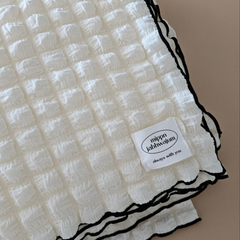 Slow Hour Blanket with Black Trim Slow Hour Blanket with Black Trim