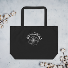 SlowHour-large-eco-tote-black-front-slowhour