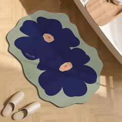 minimalist-floral-bath-mat-blue-flower